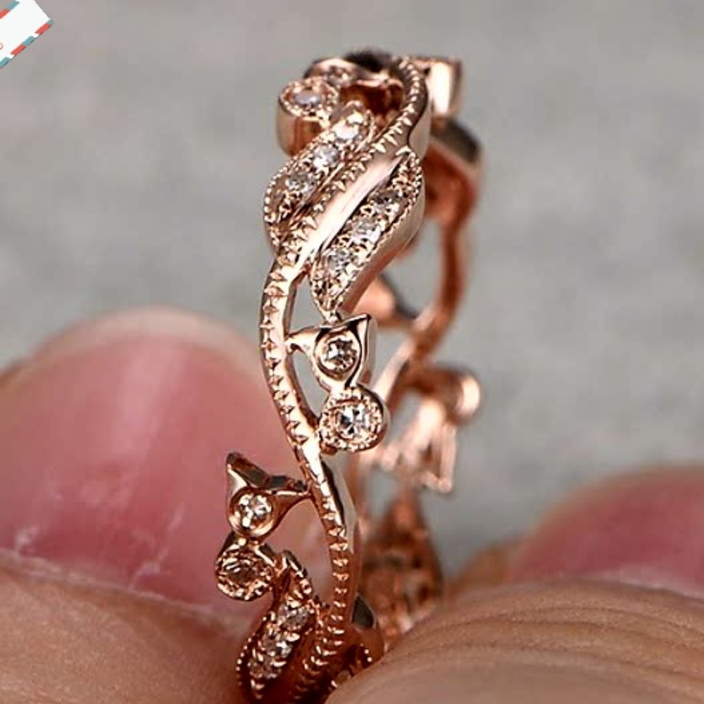 18 karat rose gold over sterling silver ring